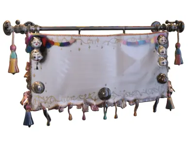 Carnival Jester Banner Low-poly 3D model