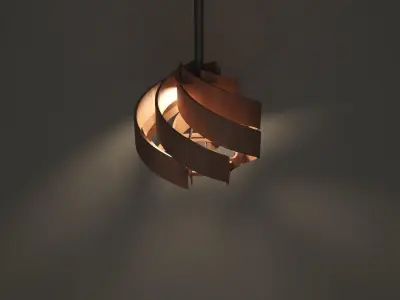 Wooden Lamp Shade 3D model