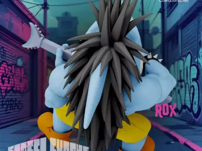Street Shark - Rox with guitar - Animated Series 3D print model