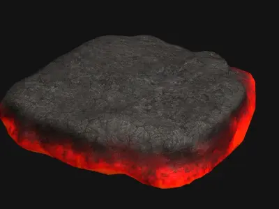 Rock 07 - Lava Low-poly 3D model