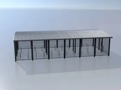 Leezenbox Bicycle Shelter Low-poly 3D model