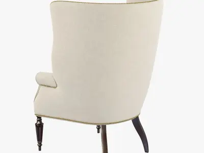 The Wainscott Wing Chair by Victoria Hagan 3D model