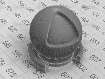 Chrome matte 3D model  Texture