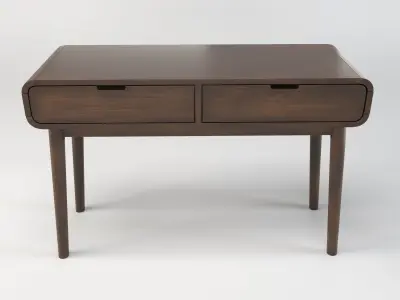 Table in Walnut Wood Finish 3D model