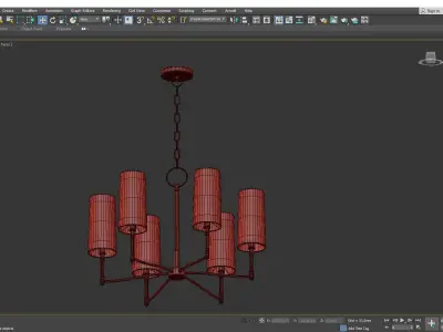 Dillon Chandelier Low-poly 3D model