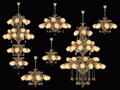3269 Osgona Collection of Murano Glass Lamps 3D Model Pack