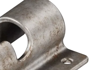 Rusty Door Latch Bracket 3D model