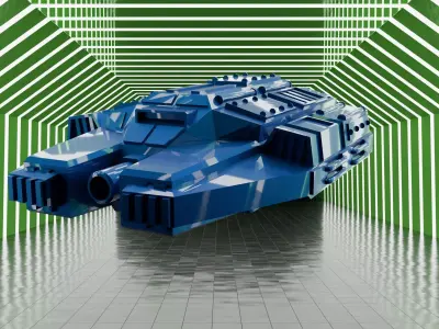 SciFi Hovertank  DIY 3D Model  for Space and Futuristic Projects Low-poly 3D model