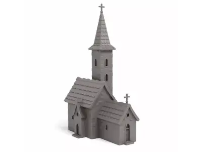 Small church 3D print model