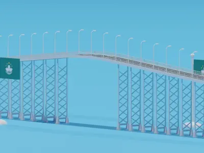 Macau Governor Nobre de Carvalho Bridge 3D model