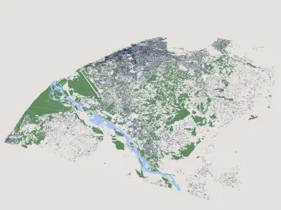 Cityscape Batumi Georgia 3D model purchase