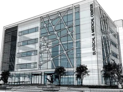 Medical- Surgical Center 3Ds Model and 2Ds Plans 3D model