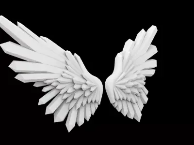 Crystal Shard Wings 3D Print Model 3D print model