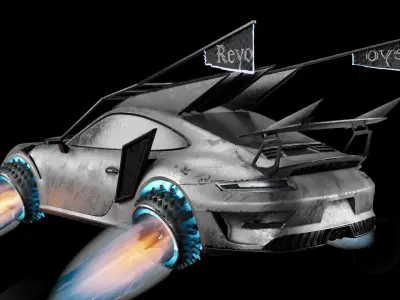 Porsche 911 GT3 Futuristic  game car 3D model