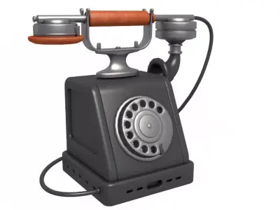 Retro Telephone 3D model
