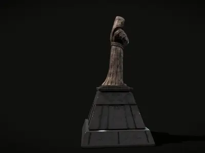 Star Wars Jedi Statue Low Poly Low-poly 3D model