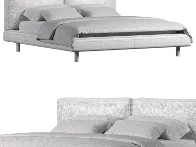 Academy Piuma Bed By Twils 3D model