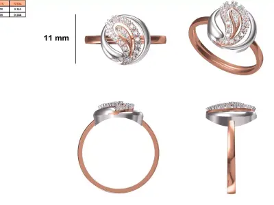 Ladies-Elegant Stone Rings For Womens 27 3D print model