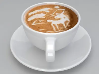 Coffee Cup Sat 2 3D model