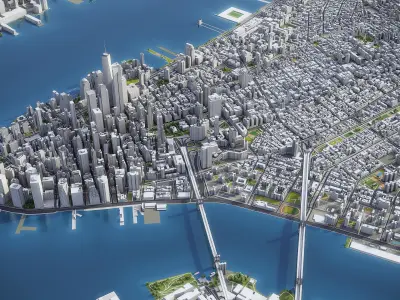 New York Low-poly 3D model