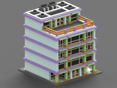 House Voxel - 7 Low-poly 3D model