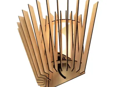 WALL LIGHT STL AND DXF FILES 4 3D print model