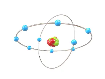 Fluorine Chemical Element v2 002 Low-poly 3D model