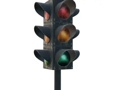 TrafficLight Low-poly 3D model