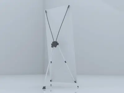 X Banner Stand Low-poly 3D model