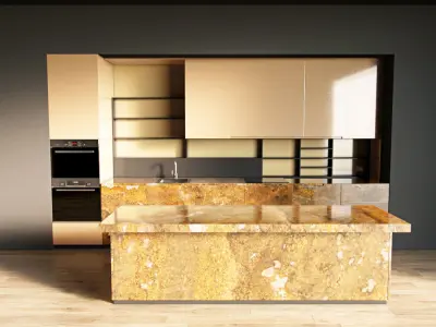 108-Kitchen12 glossy 9 3D model