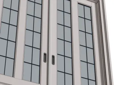 Interior sliding doors in Art Deco style 3D model
