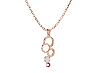 Light Minimalist Diamond Pendant Necklace 3D print model