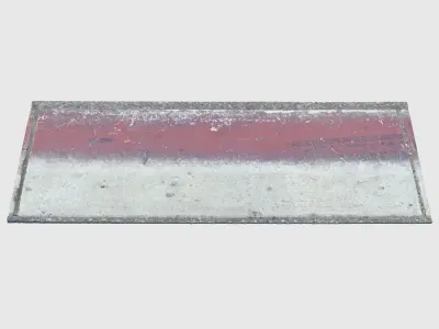 Red Concrete Section 3D model