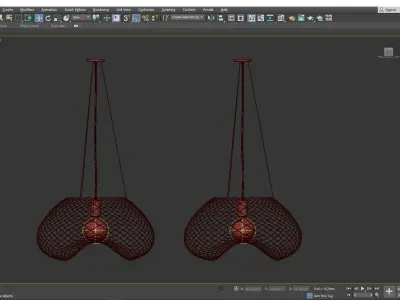 NET CHROME PENDANT LAMP BY PAOLO ULIAN Low-poly 3D model