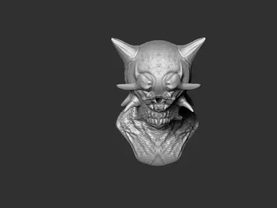alien bust character  3D print model