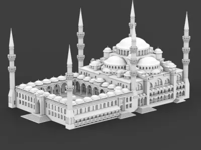 The Blue Mosque 3D print model