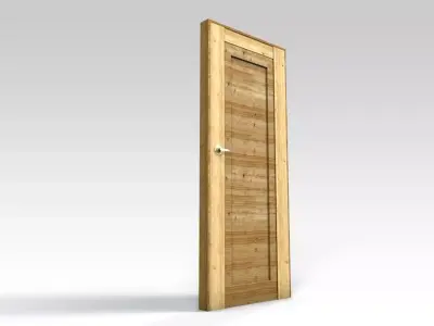 Wooden door 2 Free 3D model