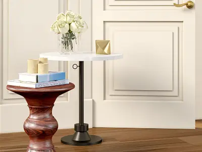 Wall molding Boiserie classic panels with door Low-poly 3D model