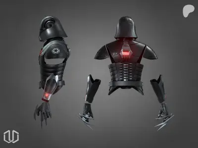 Star Wars Inquisitor Starkiller Concept One12 Figure Kit  3D print model