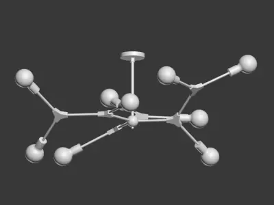 DNA Spiral structure Ceiling Light 3D model