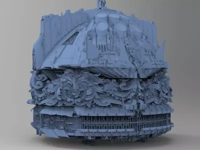 Ocean Cyberpunk Atlantis Deep city tower 5 3D model