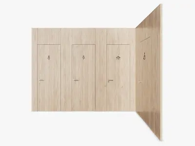 Sanitary partition with designations 3D model