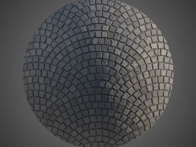 8K Large Area Cobblestone 02 - 3 Variatons Texture