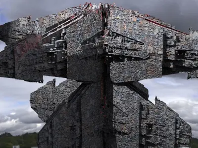 Sci-Fi City dystopia Mega city colony Pyramid City 3D model