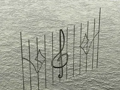 Fance treble clef fence Free 3D model