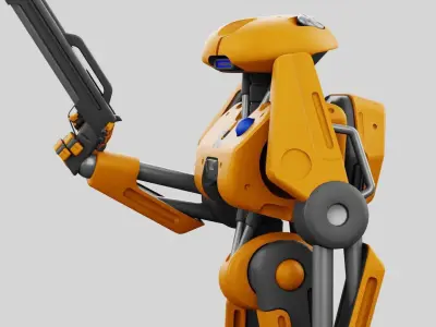 BATTLE DROID Z-100  RIGGED 3D model