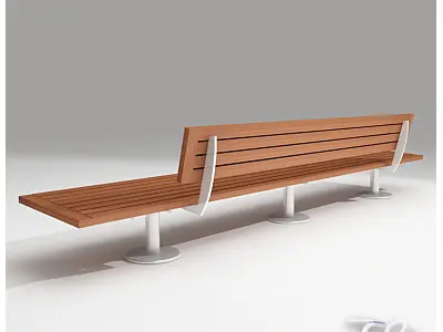 BENCH STEEL BASE 2 3D model