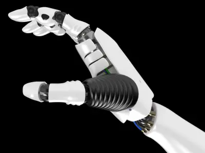 Robot Hand rigged  3D model