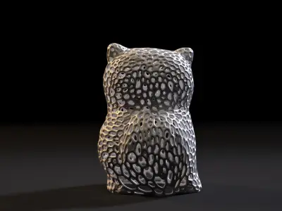 Owl Sculpture Voronoi 3D print model