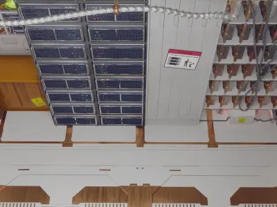 sci-fi shuttle server room textures eevee 3D model